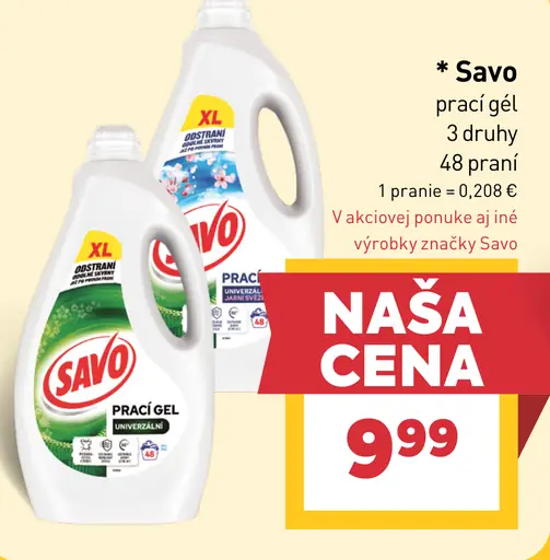Savo prací gél rôzne varianty