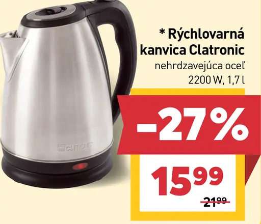 Rýchlovarná kanvica Clatronic
