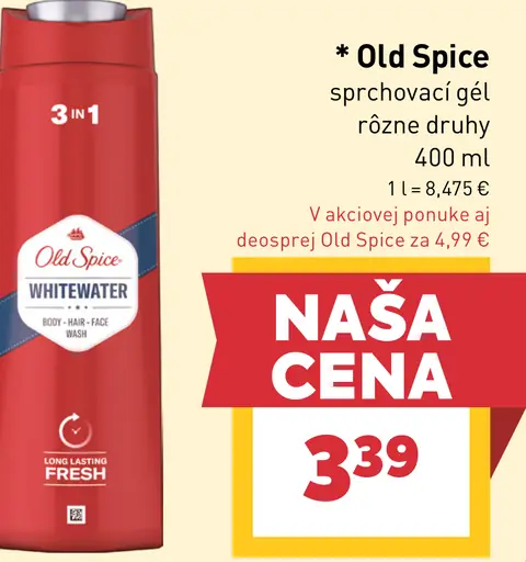 Old Spice sprchovací gél rôzne druhy