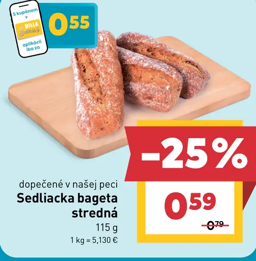 Sedliacka bageta stredná
