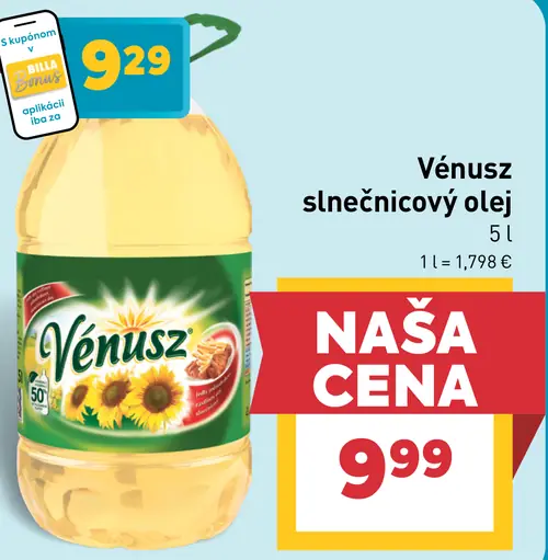 Vénusz Slnečnicový olej