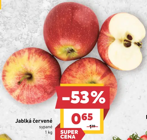 Červené jablká