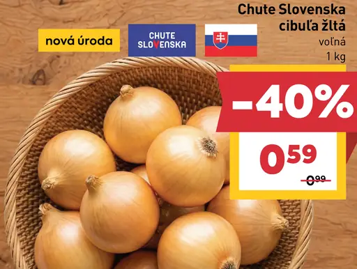 Chute Slovenska cibuľa žltá