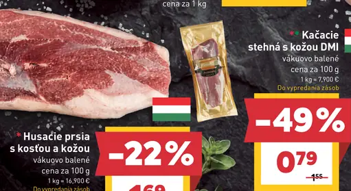 DMI kačacie stehná s kožou vákuovo balené