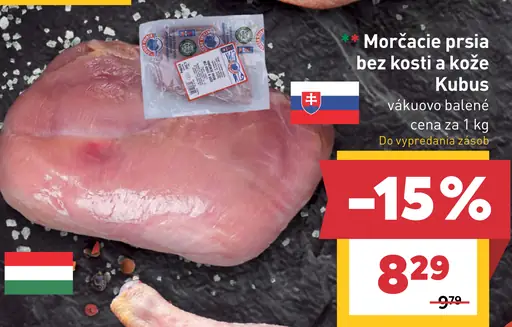 Kubus morčacie prsia bez kosti a kože