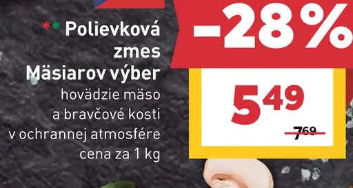 Polievková zmes Mäsiarov výber hovädzie mäso a bravčové kosti