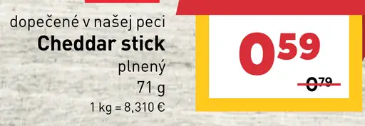 Cheddar stick plnený