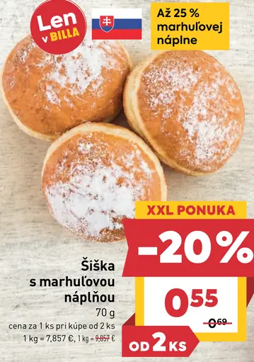 Šiška s marhuľovou náplňou
