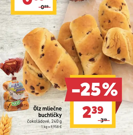 Ölz Mliečne buchtičky čokoládové