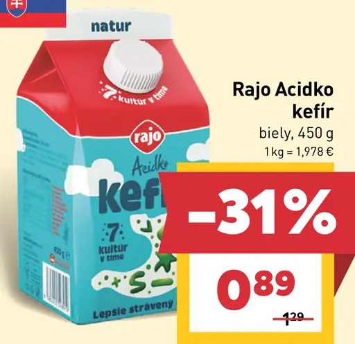 Rajo Acidko biely kefír