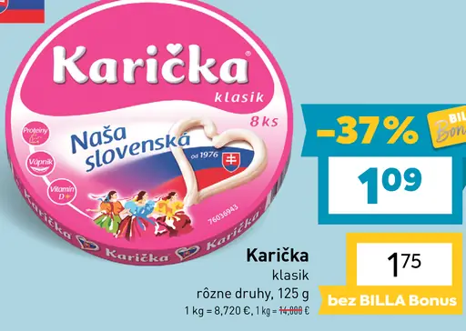 Karička klasik, rôzne druhy