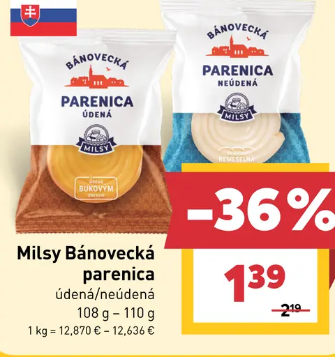 Milsy Bánovecká parenica údená/neúdená