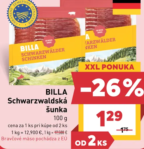 BILLA Schwarzwaldská šunka