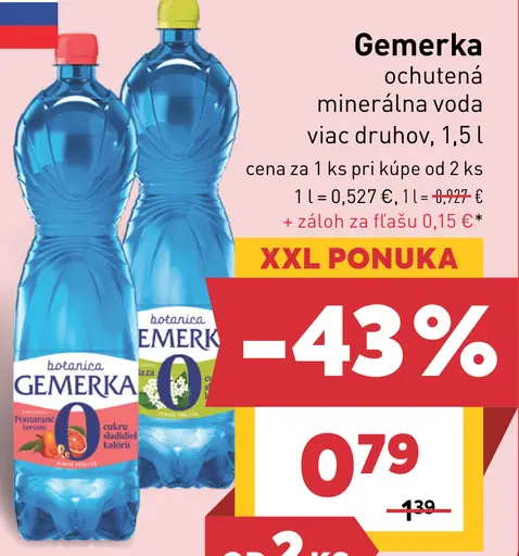 Gemerka ochutená minerálna voda, viac druhov