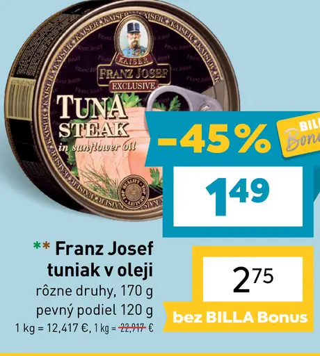Franz Josef tuniak v oleji