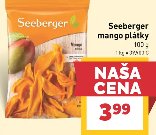 Seeberger mango plátky