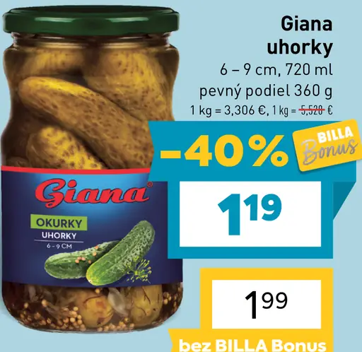 Giana uhorky pevné