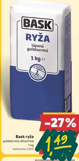 Bask Ryža lúpaná guľatozrnná