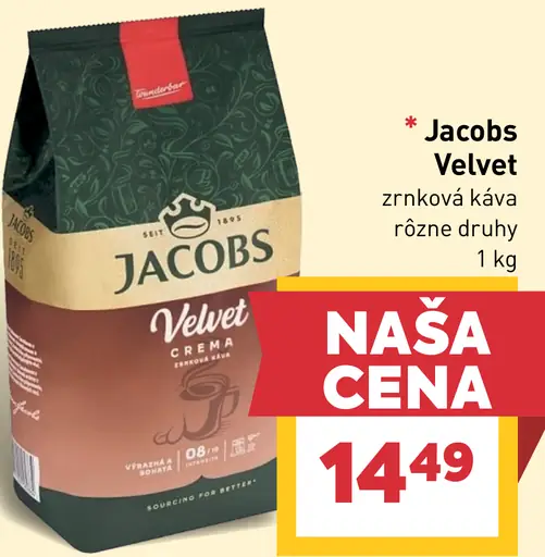 Jacobs Velvet instantná káva rôzne druhy