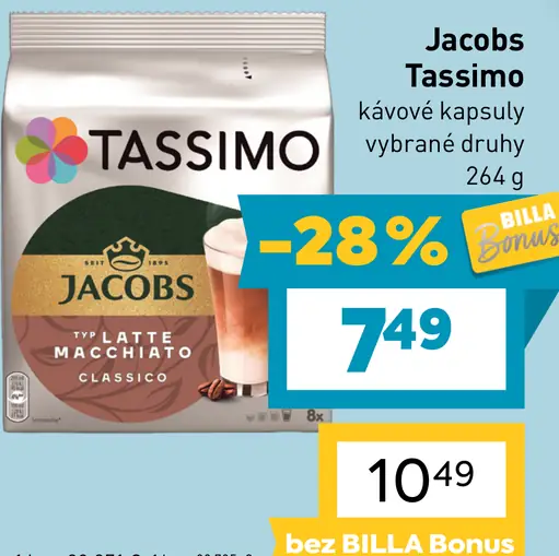 Jacobs Tassimo kávové kapsuly