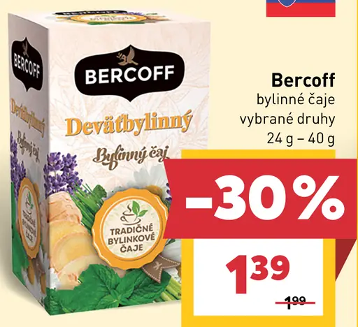 Bercoff bylinné čaje vybrané druhy