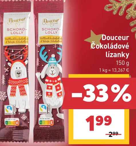 Douceur čokoládové lízanky