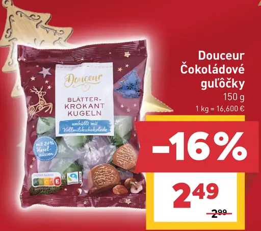 Douceur Čokoládové guľôčky