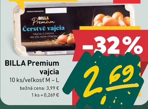 BILLA Premium vajcia