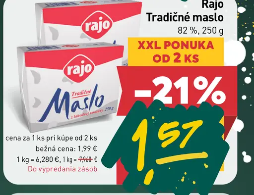 Rajo Tradičné Maslo