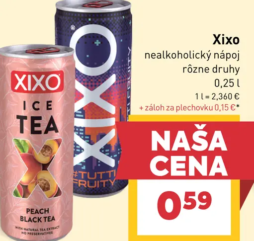 Xixo Ice Tea rôzne druhy