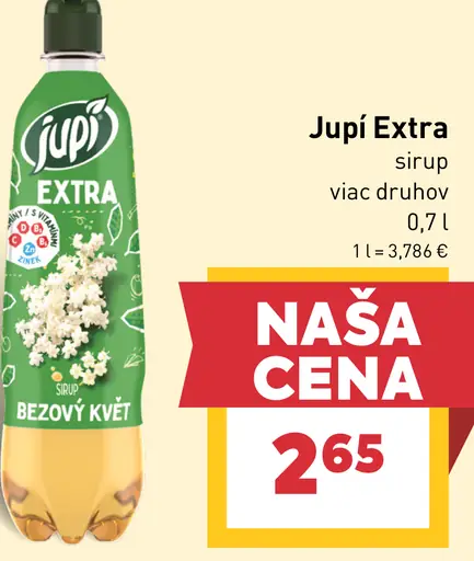 Jupí Extra sirup, 2 druhy