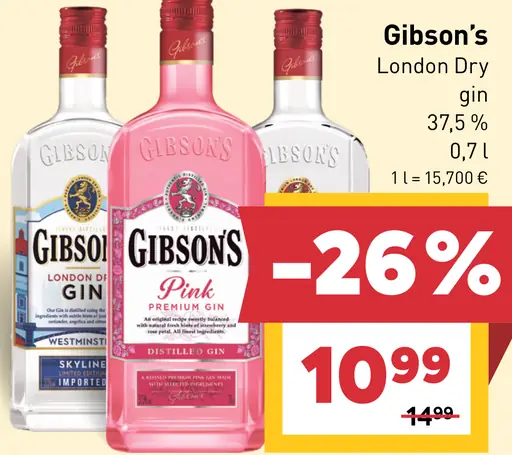 Gibson’s London dry gin