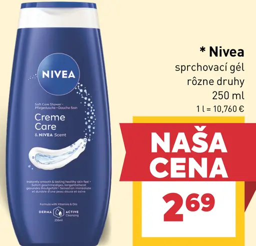 Nivea sprchovací gél rôzne druhy
