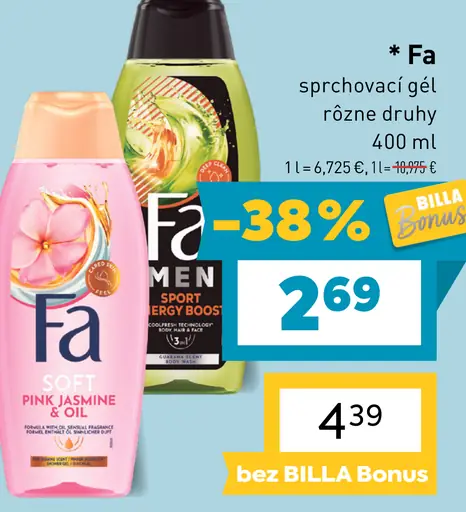Fa sprchový gél rôzne druhy