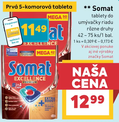 Somat Excellence tablety do umývačky riadu