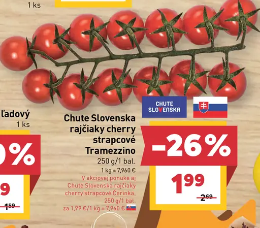 Chute Slovenska cherry paradajky strapcové Tremazzino