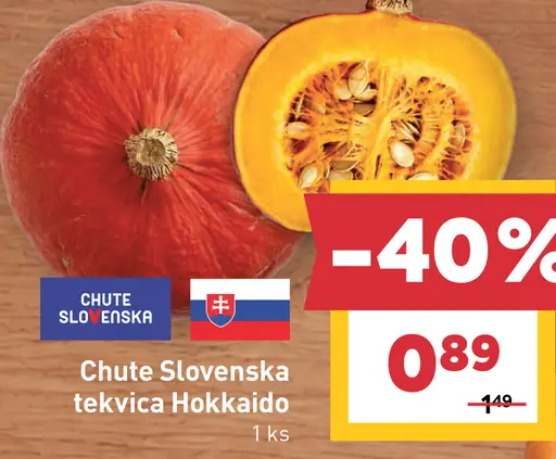 Chute Slovenska tekvica Hokkaido