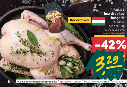 Kačica bez drobkov Hungerit, chladená
