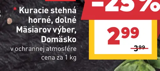 Kuracie stehná horné a dolné Mäsiarov výber Domáško