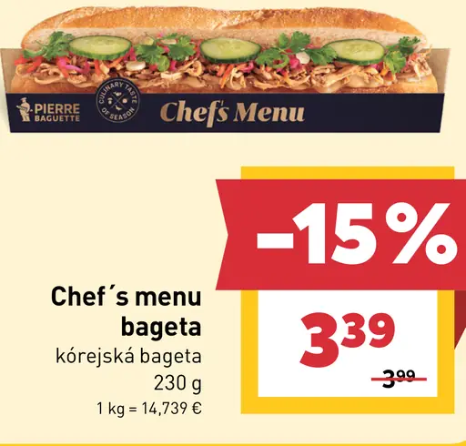 Chef’s menu bageta kórejská