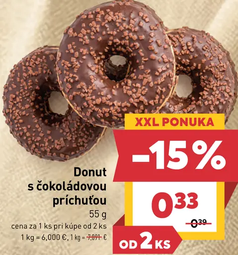 Donut s čokoládovou príchuťou