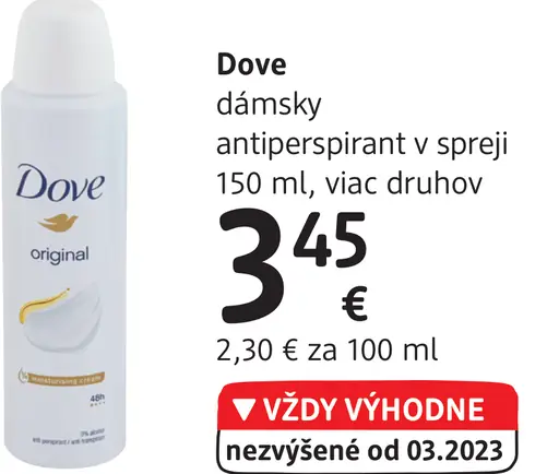 Dove dámsky antiperspirant v spreji