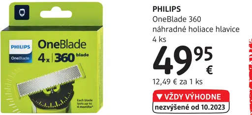 OneBlade 360 náhradné holiace hlavy