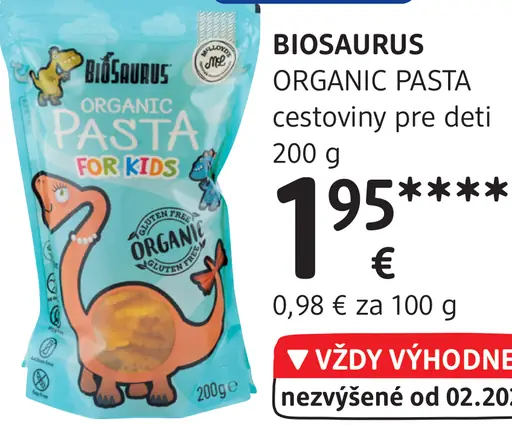 Biosaurus Organic Pasta for Kids