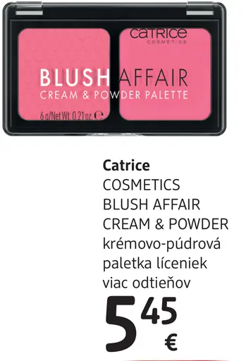 BLUSH AFFAIR kremovo-púdrová paletka líceniek