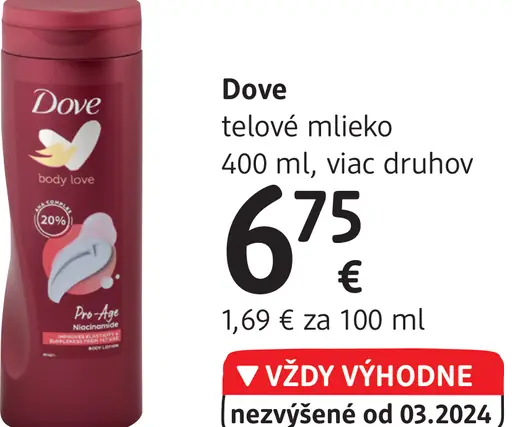 Dove telové mlieko