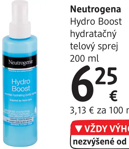 Hydro Boost hydratačný telový sprej