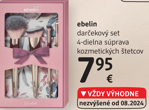 darčekový set 4-dielna súprava kozmetických štetcov