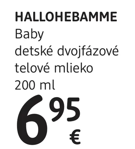 Halohebamme Baby detské dvojfázové telové mlieko