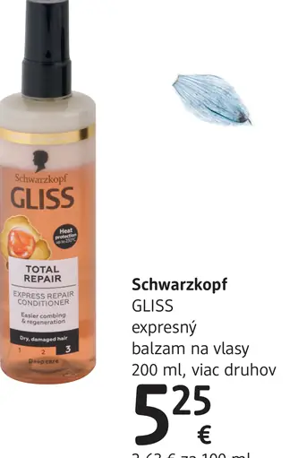 GLISS expresný balzam na vlasy